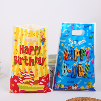 Preview: 50x Geschenktüten Geburtstag Kinder – Happy Birthday Tüten mit Griff 25x16 cm – Party Goodie Bags zum Befüllen für Süßigkeiten, Mitgebsel & Kindergeburtstag Deko